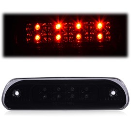 G-PLUS LED Third 3rd Brake Cargo Light Compatible With 1999-2004 Grand Cherokee,Rear Roof Center High Mount Stop Tail Light Replacement (Black Housing Smoky Lens)