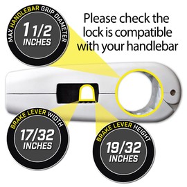 Throttle Motorcycle Locks Anti Theft Handlebar Lock by Loadfast. Best Heavy Duty, Motorcycle Anti Theft Lock for Your Motorbike, ATV, Dirt Bike and Scooter - (Yellow)