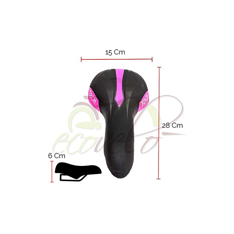 Ecovelò Bicycle Saddle Ergonomic Bicycle Saddle Comfortable Waterproof Women's Bicycle