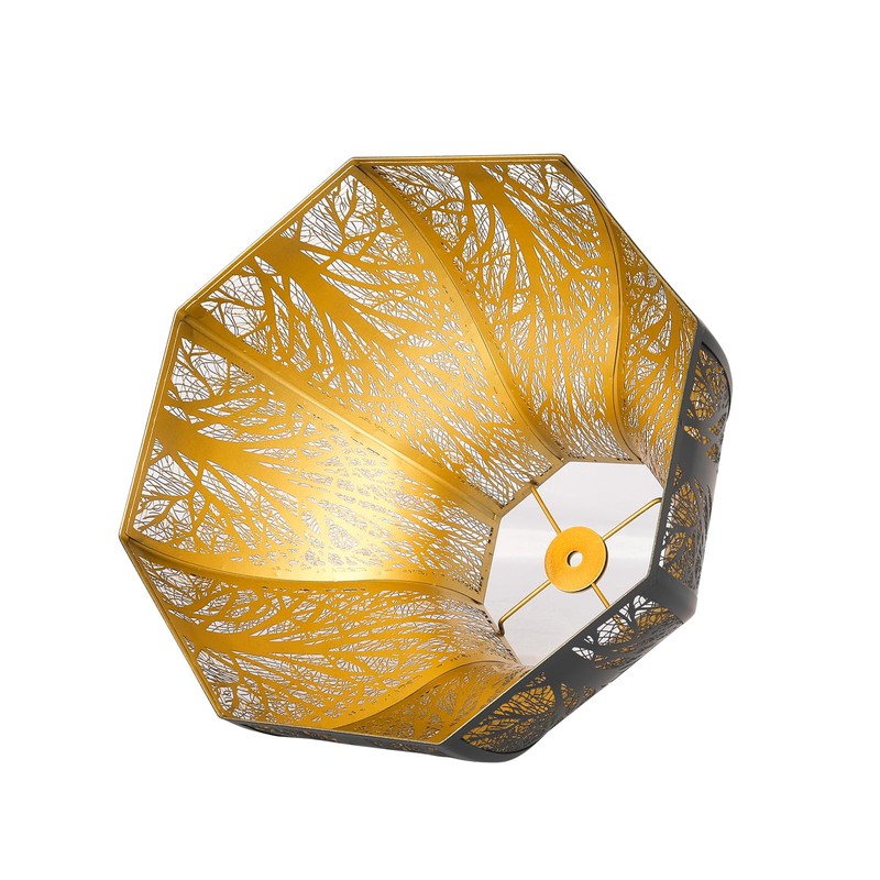Etched Forest Large Metal Lampshade 5.32 X 13 X 9.5