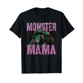 Vintage MONSTER Truck MAMA Funny Family Boy Birthday Mom T-Shirt
