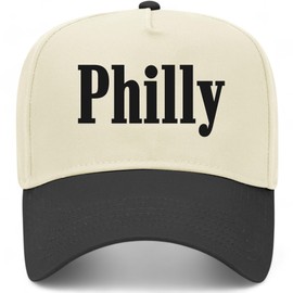 Philly Bold Vintage Trucker Hat | Philadelphia | Premium Adjustable Snapback Baseball Hat for Men & Women (US, Alpha, One Size, Black/Natural)