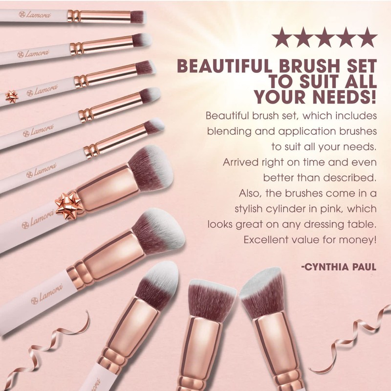 Kabuki Makeup Brush Set - Foundation Powder Blush Concealer Contour