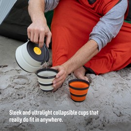 Sea to Summit Frontier Ultralight Collapsible 12 Ounce Camp Cup, Puffins Bill Orange