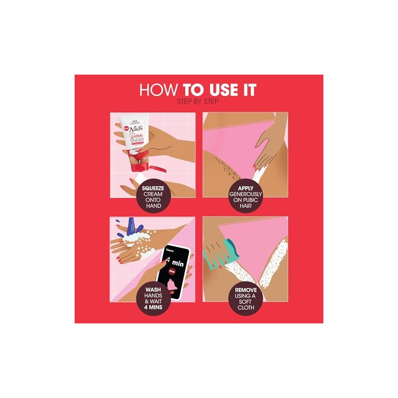 Nad's Down Under Cream for Women, Intimate Hair Removal Cream