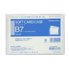 Kokuyo Card Case, Clear Case, Soft Type, PVC B7, Kuke-57