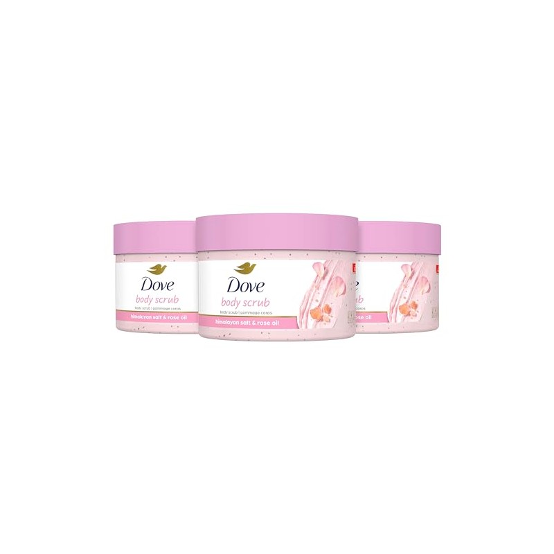 Dove Body Scrub Himalayan Salt & Rose Oil 3 Count