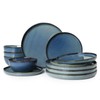FOBENTA Ceramic Dinnerware Set,12 Piece Modern Dish Set for Stylish