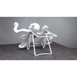 Ebros Gift Nautical Marine Antique White Giant Octopus Multi Point Tentacles Wall Hooks