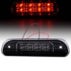 G-PLUS LED Third 3rd Brake Cargo Light Compatible With 1999-2004 Grand Cherokee,Rear Roof Center High Mount Stop Tail Light Replacement (Chrome Housing Smoky Lens)