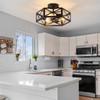 XSDeTu Semi Flush Mount Ceiling Light Fixture, Modern Farmhouse 3-Light