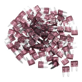 F FIERCE CYCLE Car Fuse Blade Style Fuses 40A Mini Fuse Durable Short Circuit Protection Dark Purple 100Pcs