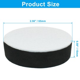 LifCratms 12 Pcs Round Furniture Bed Risers, Self-Adhesive Sofa Tables Risers Adds 1/2" Height with Felt Pad (Black, 2.56" Width)