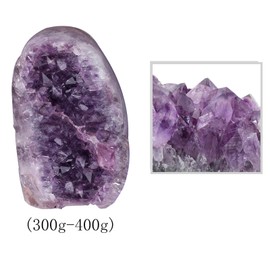 KYEYGWO Natural Amethyst Druze Segment Raw Piece, Irregular Natural Piece Decorative Stones Druze Piece, Reiki Healing Crystal Cluster Specimen Gemstone Fengshui Ornaments