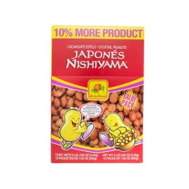 De La Rosa Nishiyama Japanese Cocktail Peanuts 24ct - Crunchy, Savory Snack