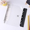 SKTMH 4Pack A5 Clear PVC Binder 6-Ring Notebook Binder Transparent