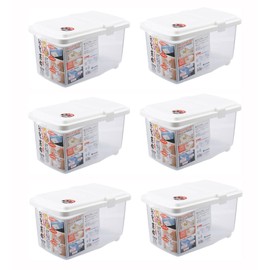 JapanBargain, Japanese Rice and Pet Food Storage Container, Ideal for Dry Food, Dog Food, and Cat Food, 11 lbs, 6-Pack