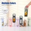 BLUEGO 64oz Glass Water Bottle with Handle and Straw, Motivational