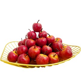 Laiiqi 30 Pcs Mini Artificial Red Apples, 1.3'' Realistic Lifelike Simulation Apples for Home Party Christmas Tree Decor
