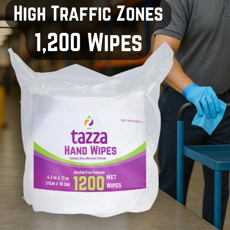 Tazza Bulk Wet Wipes – 4 x 1200 count (Total