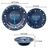 UPware 12 Piece Hanukkah Menorah Melamine Dinnerware Sets, Outdoor Dishes
