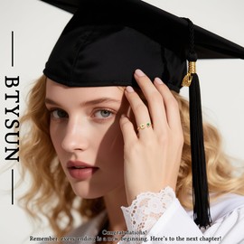 Graduation Gifts, High School Graduation Gifts for Her Class of 2025 Gold Birthstone Rings for Women Non Tarnish Ring College Masters Degree Phd Middle School Graduations Gift for Daughter