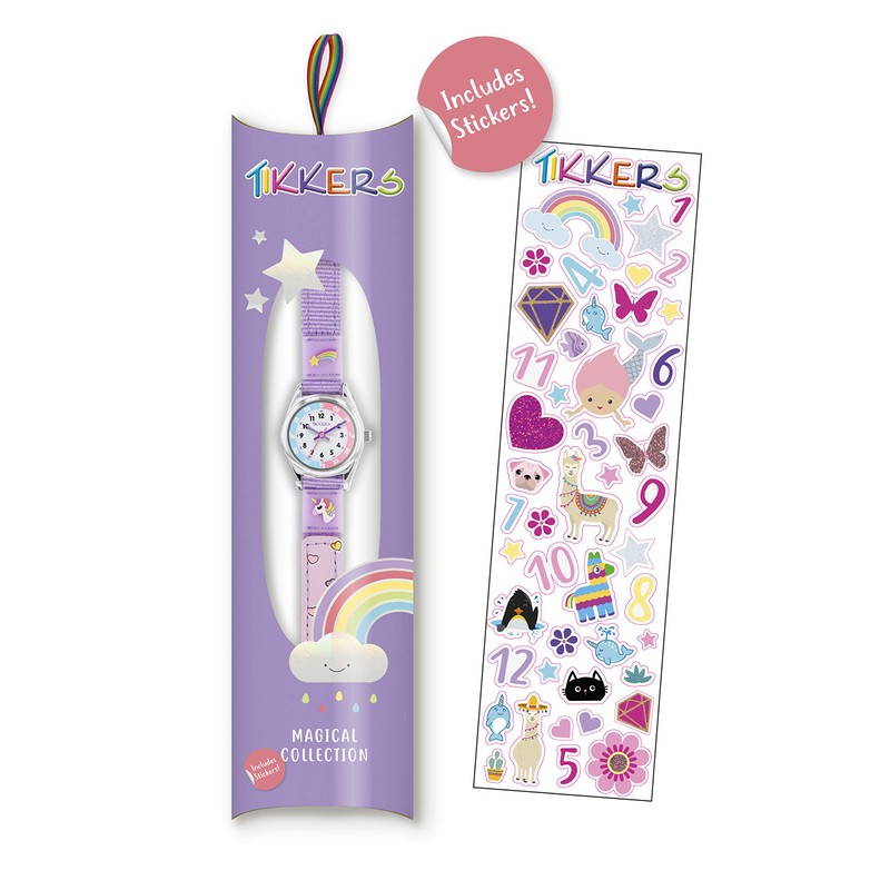 Tikkers Girls Analogue Classic Quartz Watch with Textile Strap TK0148