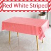 2PCS Disposable Red and White Striped Table Cloth Table Cover,Circus