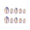 24pcs Press on Nails Medium Almond Fake Nails Colorful Glossy