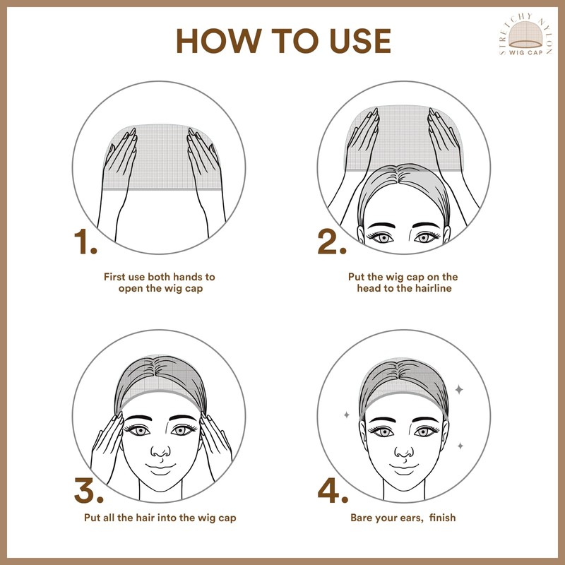 Teenitor Wig Caps, 20 Pack Stretchy Nylon Skin Tone Wig
