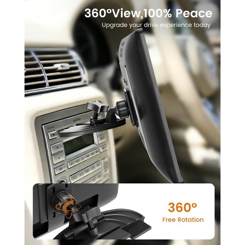 OHLPRO CD Mount for CarPlay Screen 16mm Ball Adapter, 360°