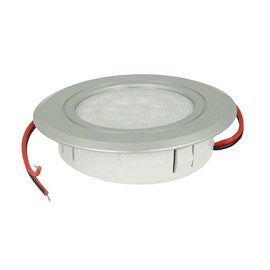 Mini LED Recessed Spotlight Dimmable Touch Dimmer On Off DC 12 V 2.5 W Round Hole 60 mm (Silver, 4500 K)