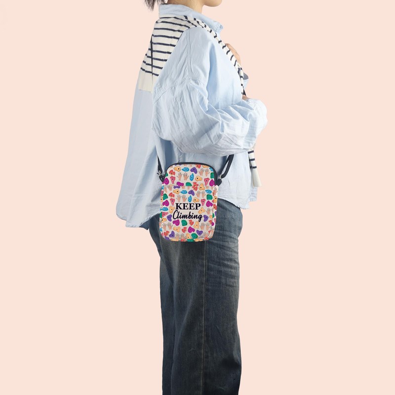 Rock Climbing Gift Keep Climbing Crossbody Bag Rock Climber Gift