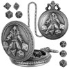 DND Wizard Pocket Watch Shell Case with Chain & Dice
