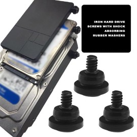 YINETTECH 12PCS 3.5 Inches Hard Drive Screw with Rubber Washer Kit Hard Drive Shock Absorbing Screw Shock Absorption Screw for 3.5 Inches HDD SSD Computer Cases