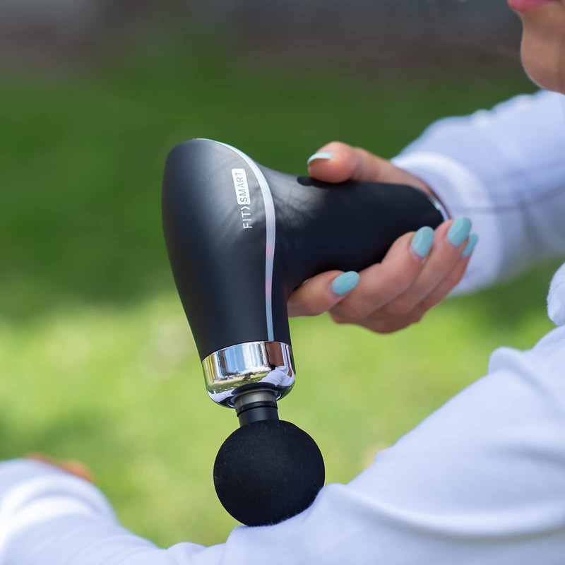 FitSmart HyperPro Mini Massager Compact Massage Gun with 8 Attachments,