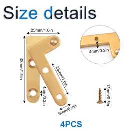 INCREWAY Rotatable Door Hinges, 4Pcs 360 Degree Adjustable Pivot Hinge Stainless Steel Hidden Knife Hinges Heavy Duty Door Pivot Hinge for Windows Cabinet