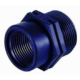 VOXTRADE PP Double Nipple Reducing Nipple Female Thread Male Thread Various Sizes 1 Inch, 3/4 Inch, 2 Inch (1 1/4 Inch Male - 1 Inch Female Thread #708)