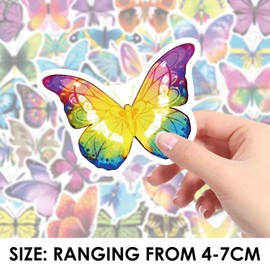 100 Butterfly Stickers, Butterfly Graffiti Stickers, Waterproof Stickers, Butterfly Decorative Stickers, Butterfly Stickers, Suitable For Decorating Diaries And Scrapbooks