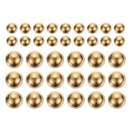 sourcing map 50pcs Precision Solid Brass Bearing Balls 1/4" 3/8" Industrial Brass Ball Spheres for Machinery, Automotive, and DIY