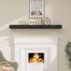 SAUMONIERES Fireplace Mantel Shelves 55 Inch Solid Wood Wall Mounted
