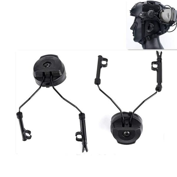 WADSN FAST Helmet Rail Adapter Set for OPS CORE ARC Rail Mount to Comtac I/II/III Headsets