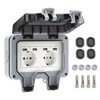 GothicBride Outdoor Socket with USB Connections, Garden Socket, Surface-Mounted, Waterproof