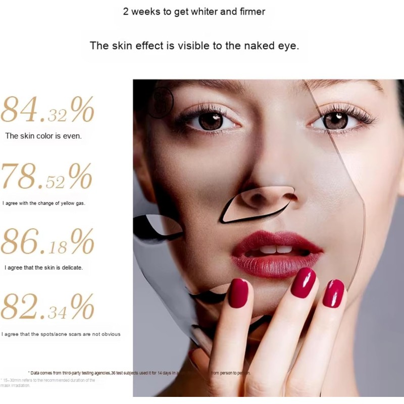 Máscara Facial LED, Máscara de Luz para el Cuidado de