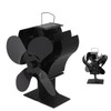 Heat Powered Stove Fan Self Starting Heat Resistant Aluminum Alloy
