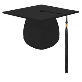 HXLJHALG 2024 Bachelor Graduation Cap with Tassel, Adjustable Academic Graduation Hat Reusable for High School University College Graduation Party Supplies Black