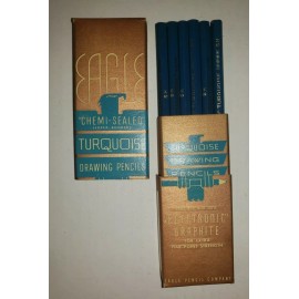 Eagle VINTAGE Eagle Turquoise Drawing Pencils 5H -12 Pencils, Made In U.S.A.