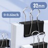 Medium Binder Clips, 30 Pcs Large, Black, 1.25 Inch Paper