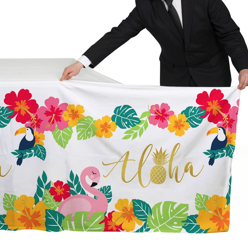 Tropical Luau Party Supplies Flamingo Party Disposable Tablecloth Plastic Waterproof