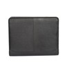 Luxury Real Leather Zip Around Folder File Detachable Metal Ring